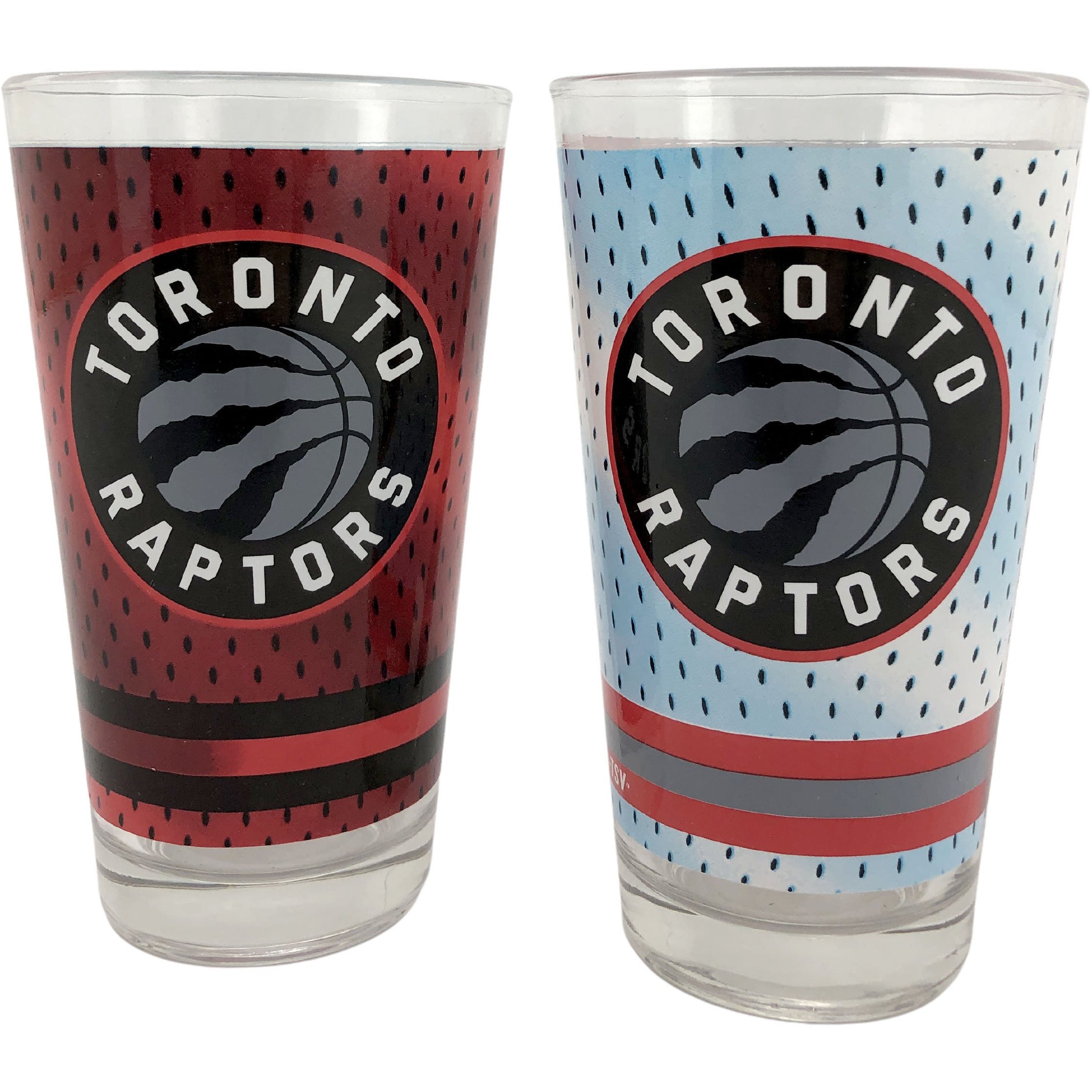 Toronto Raptors Matching Glass Tumbler Set in a 2 Pack