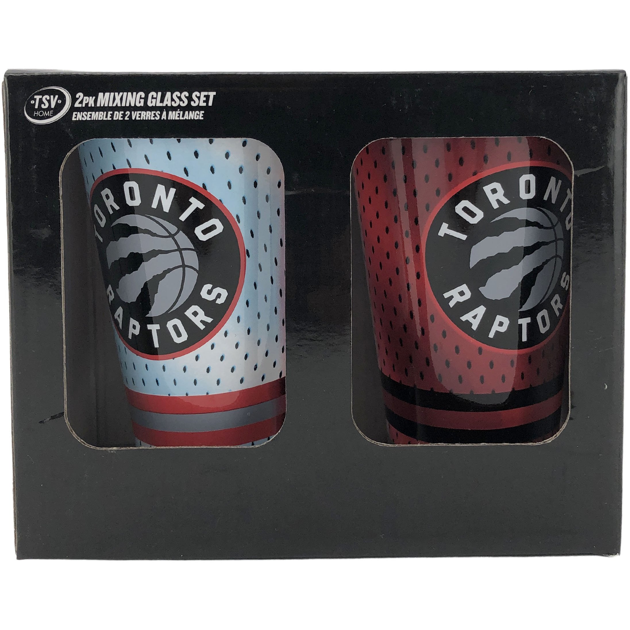 Toronto Raptors Matching Glass Tumbler Set in a 2 Pack