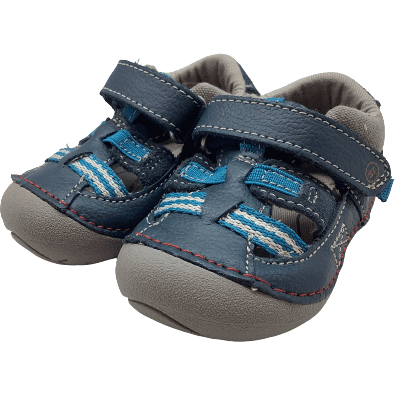 Stride Rite Toddler Boy's Shoes: Blue and Grey / Antonio / Various Sizes