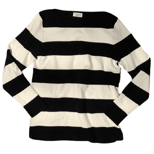 Bleu Gray Women's Sweater / Black and White Stripes / Various Sizes