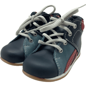 Petits Pieds Toddler Boy's Pre-Walker Shoes: Blue and Red / Various Sizes