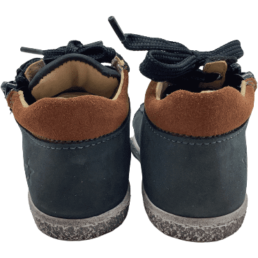 Lil Paolo Toddler Boy's Shoes: Navy and Brown: Curcuma 1: Size 18