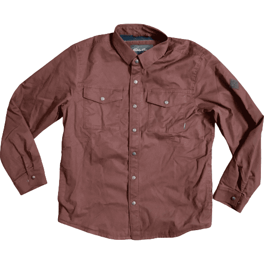 Eddie Bauer Men's Jacket / Fleece Lined Shirt Jacket / Brown / Various Sizes