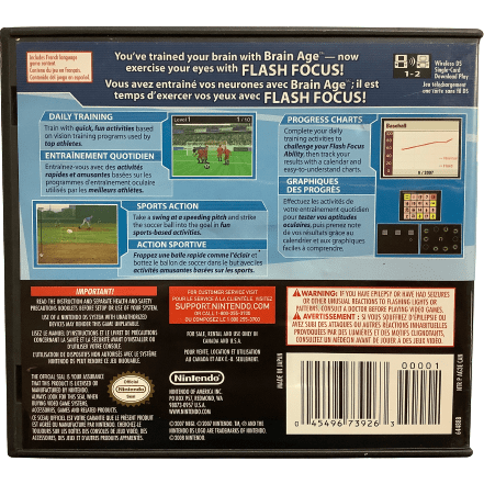 Nintendo DS "Flash Focus" Game: Video Game: Opened