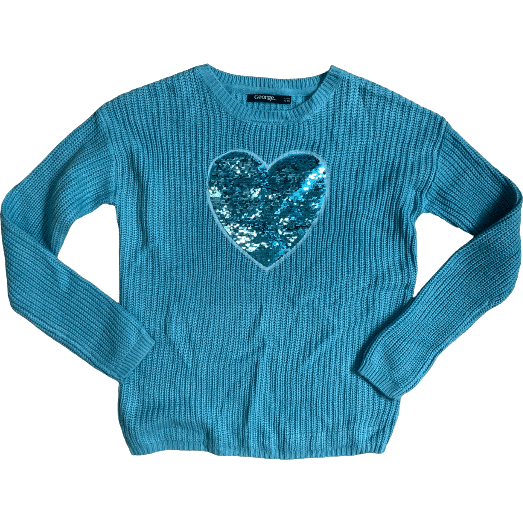 George Girl's Sweater: Aqua: Size XL