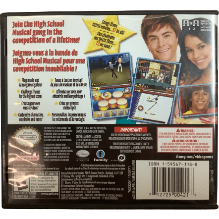Nintendo DS "High School Musical" Game: Video Game: Opened