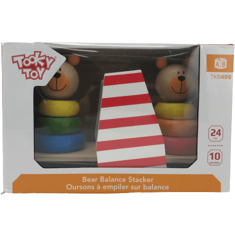 Tooky Toy Balance Bear & Stacker: 10 pieces / Toddler Sensory Toy
