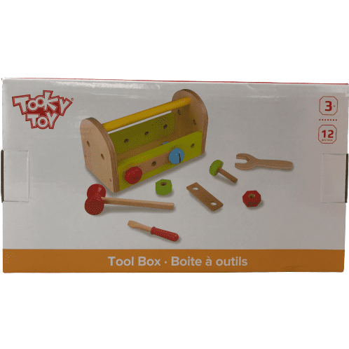 Tooky Toy Wooden Tool Box Set: 12 pieces