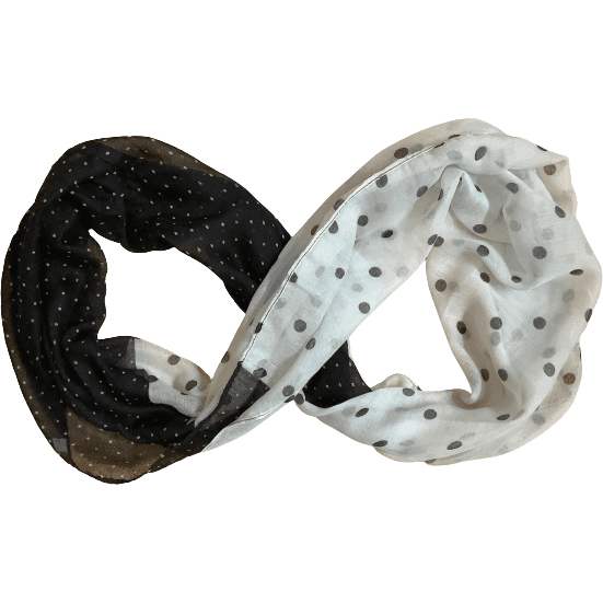 Women's Fashion Scarf: Black and Grey: Infinity (no tags)