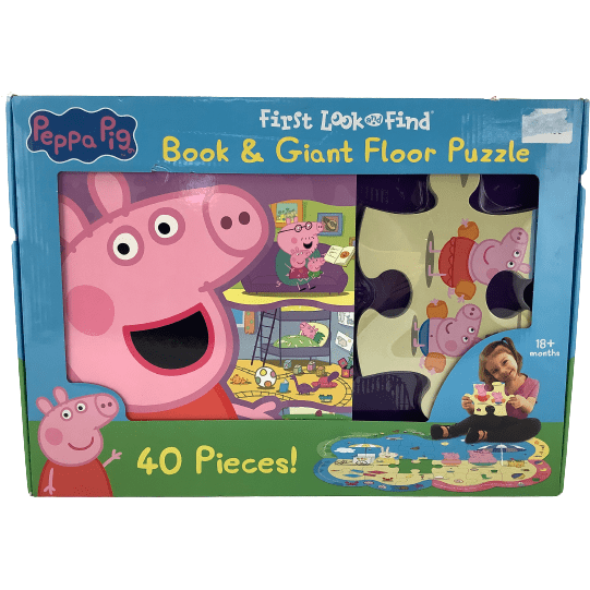 Peppa Pig Book and Giant Floor Puzzle: 40 Pieces **DEALS**