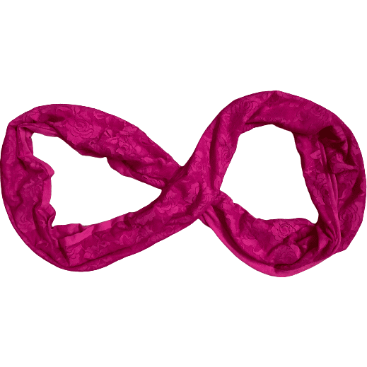 Women's Fashion Scarf: Pink Lace: Infinity (no tags)