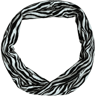 Women's Infinity Scarf: Zebra Pattern (no tags)