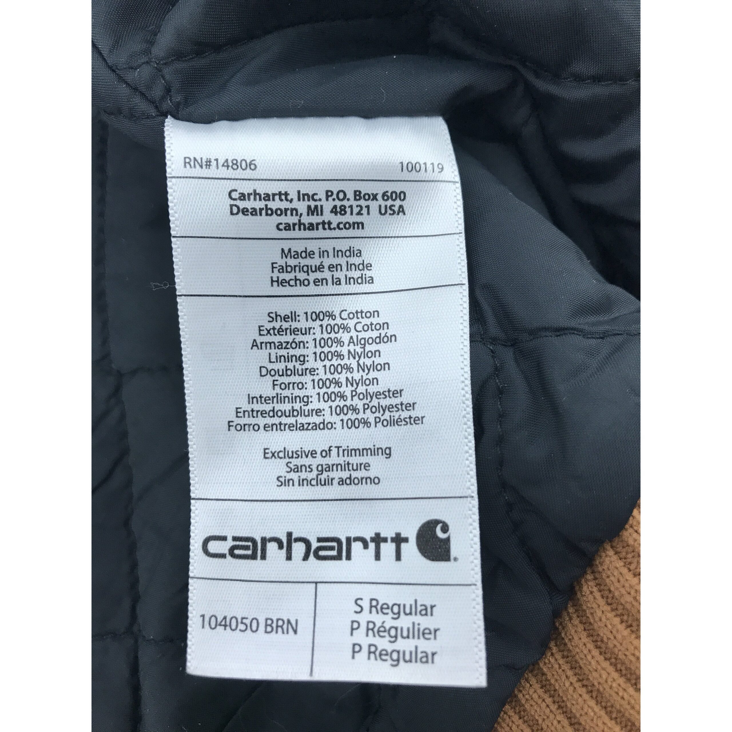 Carhartt Unisex Work Jacket / Brown / Various Sizes – CanadaWide ...
