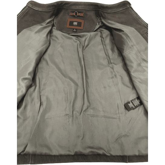 Frye Men's Leather Jacket: Large / Brown