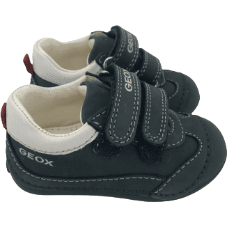 Geox Baby Shoes: Hook & Loop / Navy & White/ Size 3