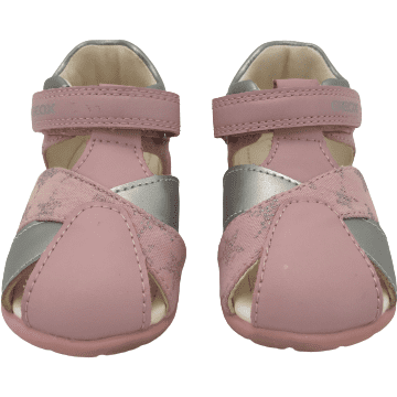 Geox Baby Sandals: Hook & Loop / Pink & Silver/ Size 5.5