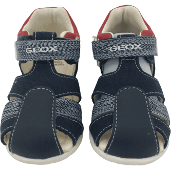 Geox Baby Sandals: Hook & Loop/ Navy & White / Size 4.5