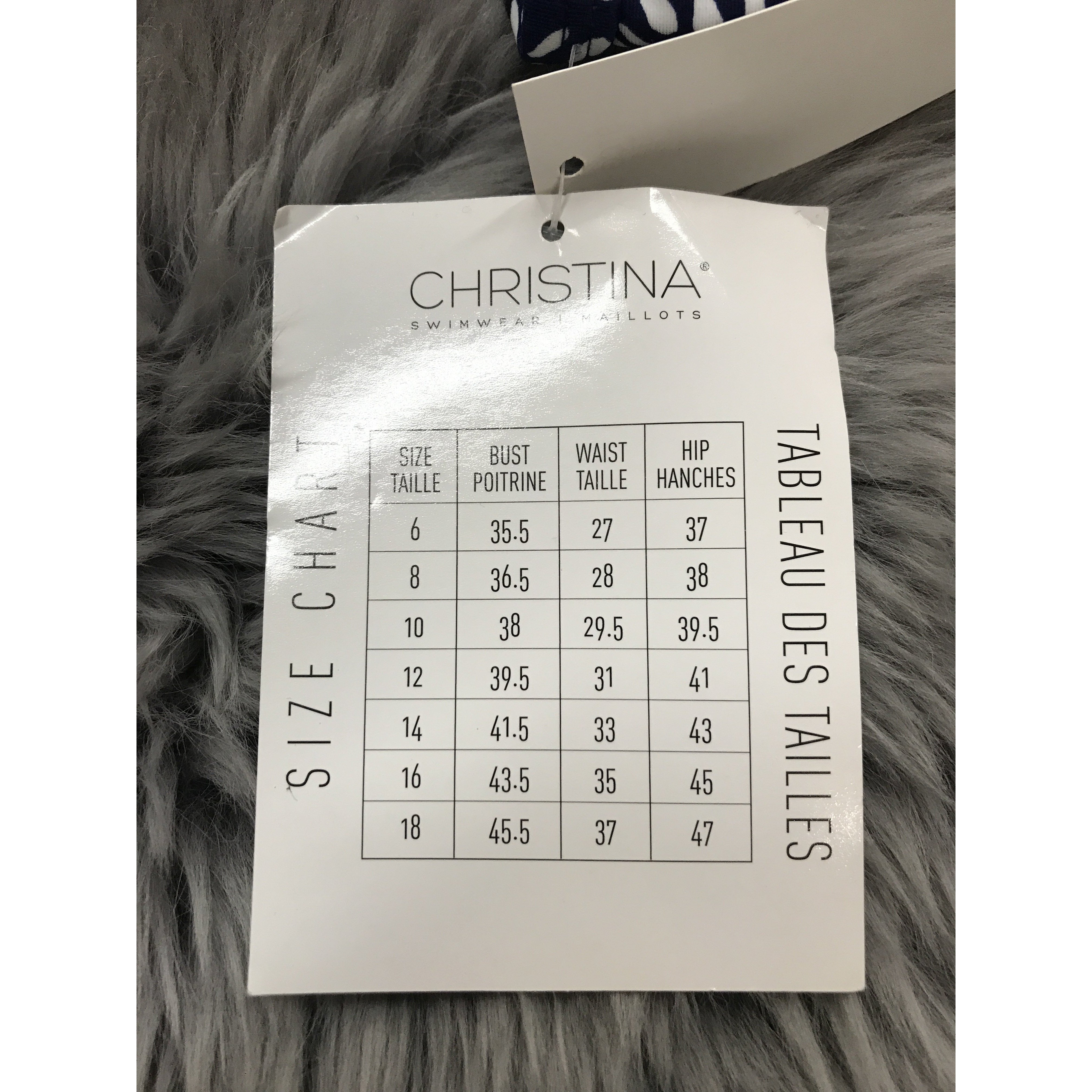 Christina Women's Bathing Suit Top: Multi-Colour Design / Size 12