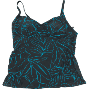 Christina Women's Bathing Suit Top / Black with Blue Design / Various Sizes