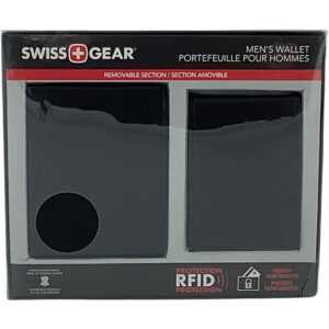 Swiss Gear Men's Wallet: Genuine Leather: Billfold Wallet: Black **DEALS**