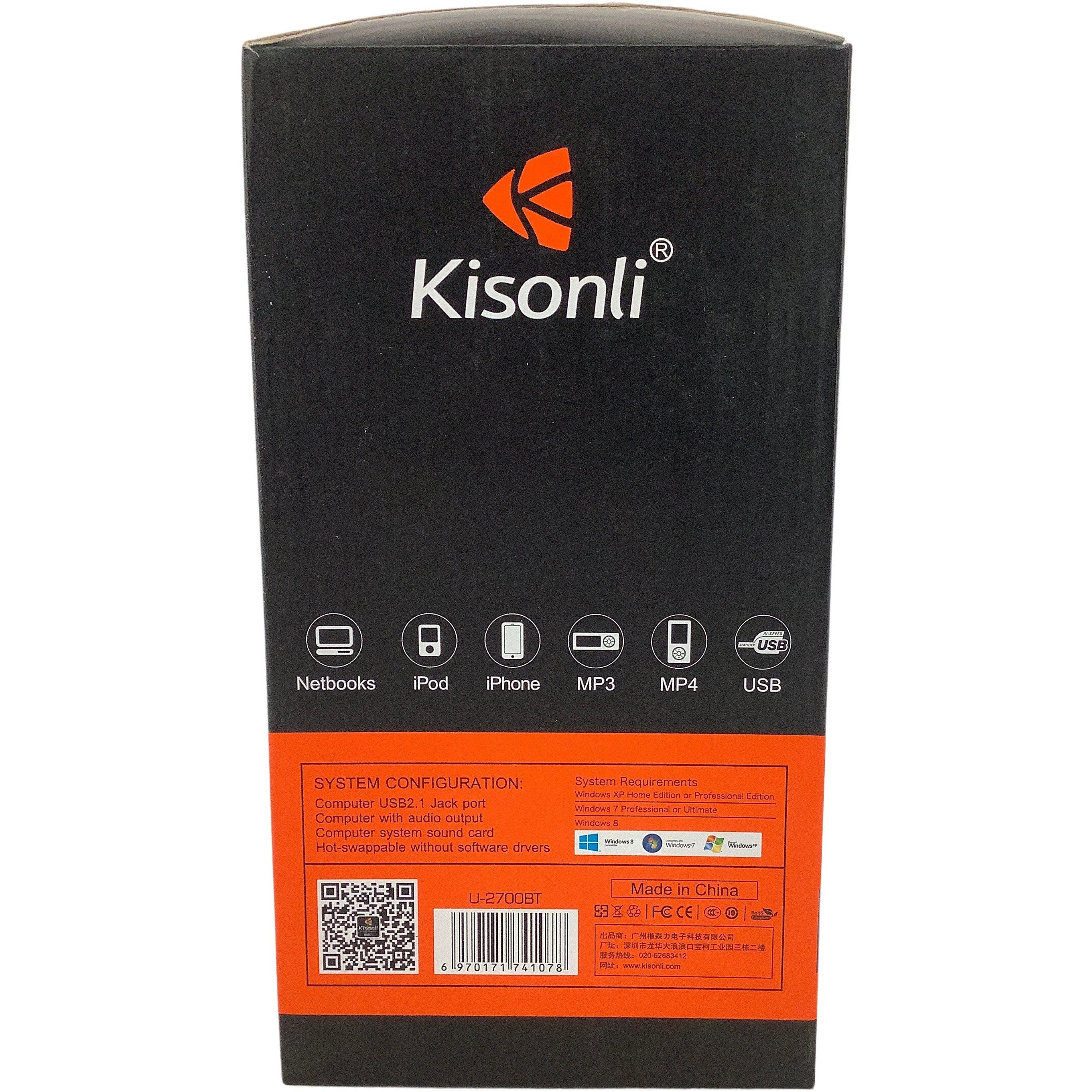 Kisonli Mobile Bluetooth Speaker: U-2700BT