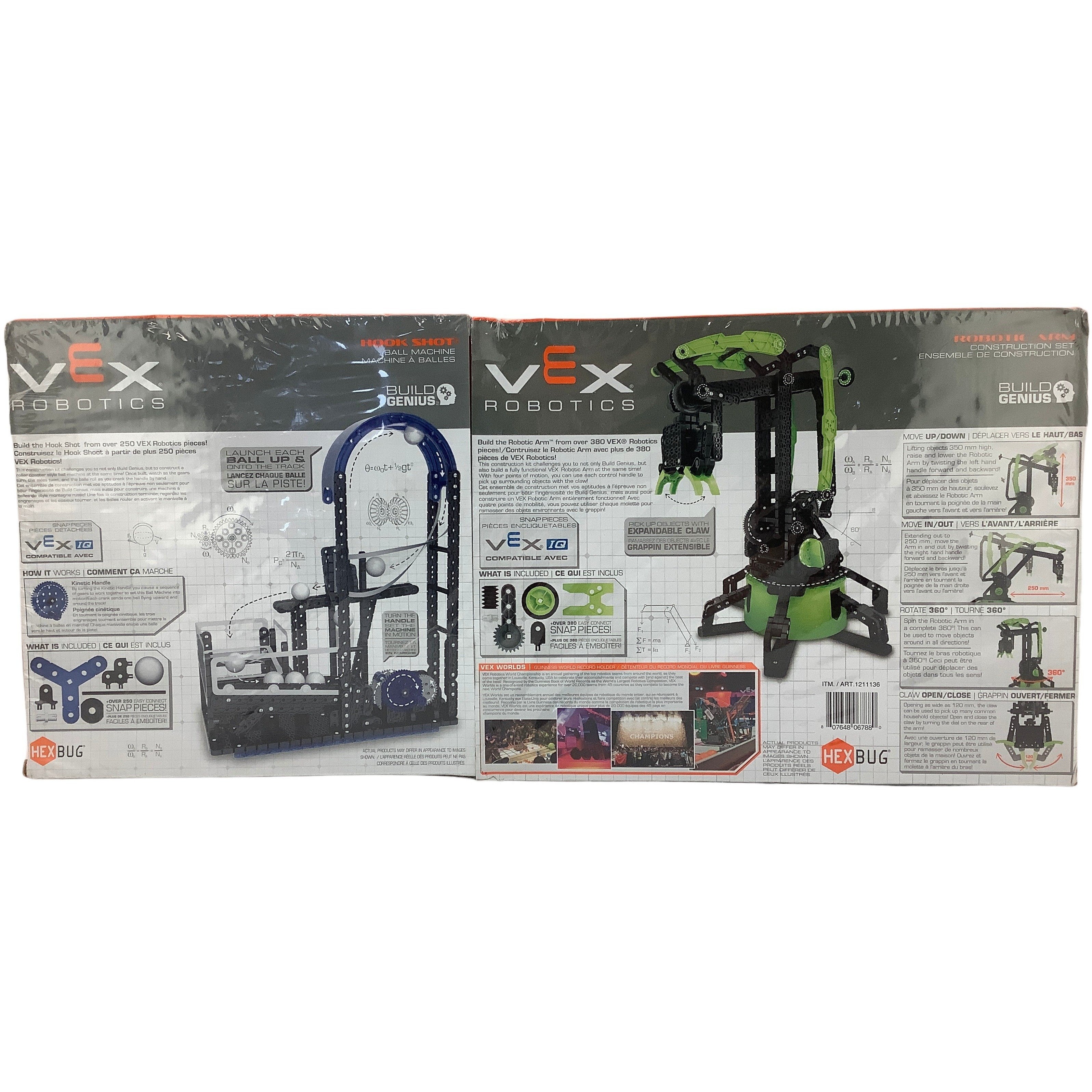 HexBug Vex Robotics 2 Pack: Robotic Arm and Hook Shot: Construction Kit **DEALS**