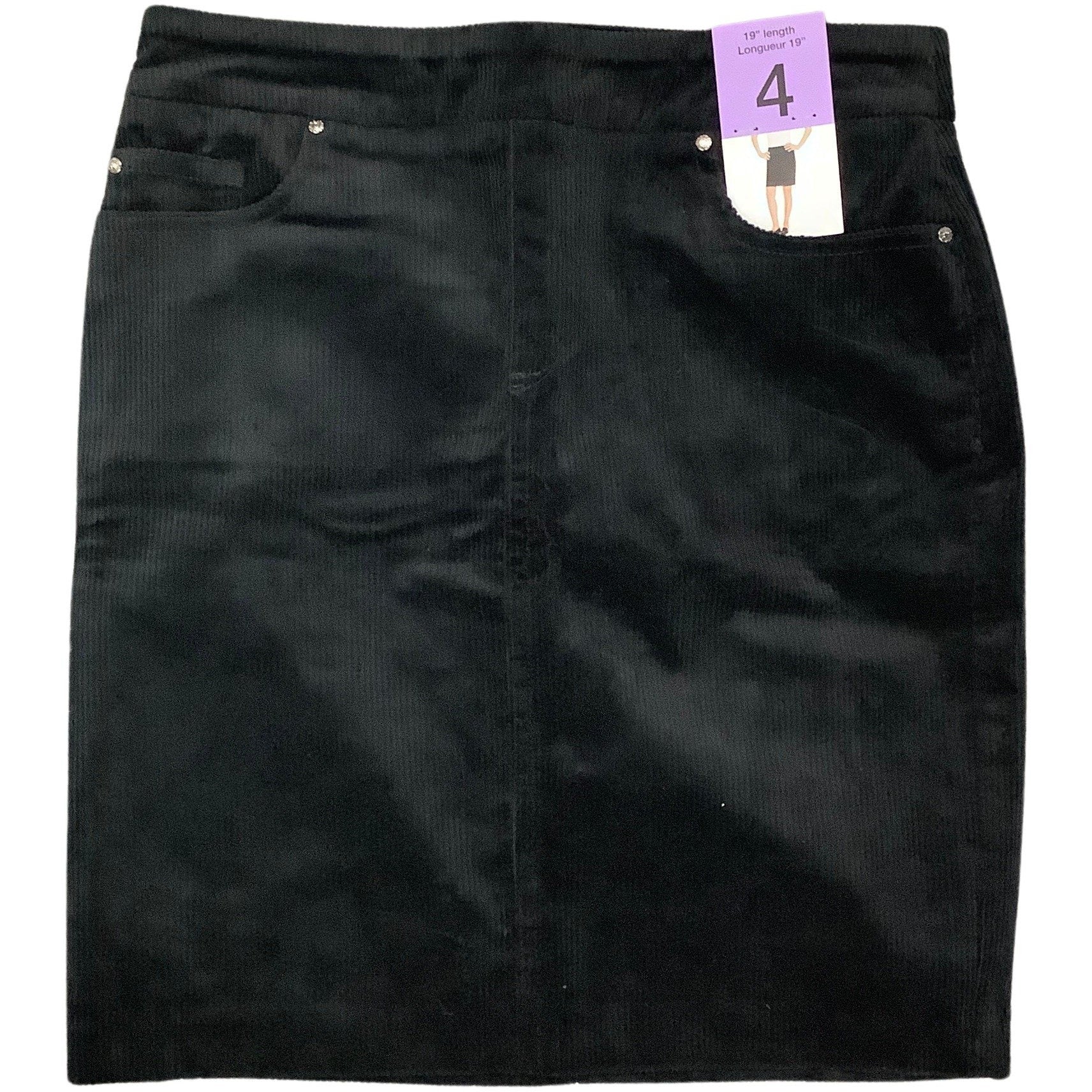 S.C & Co. Women's Corduroy Skirt / Black / Various Sizes