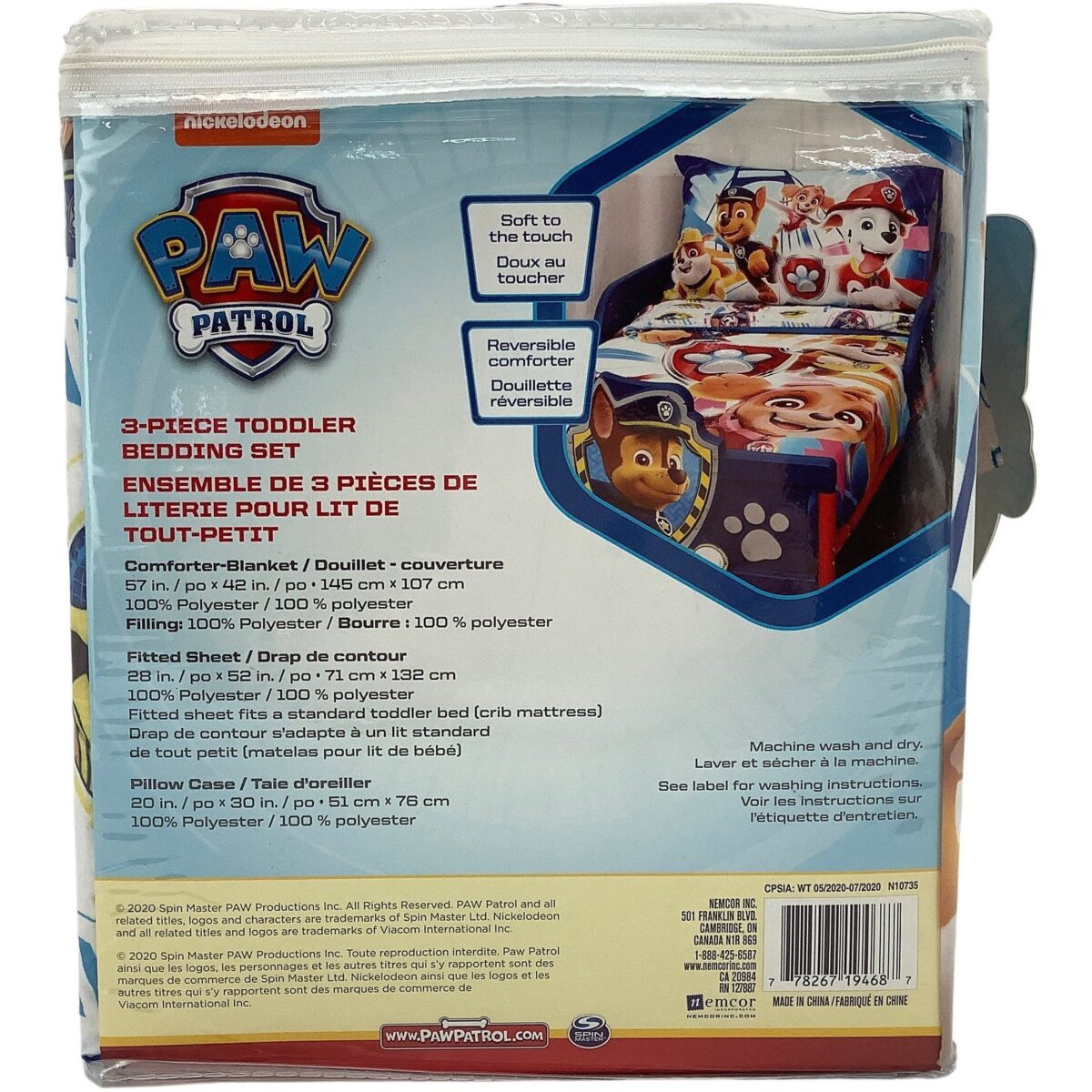 Nickelodeon Paw Patrol Toddler Bedding Set CanadaWide Liquidations