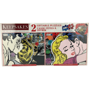 Keepsakes Pop Art Puzzles / 500 Piece / 2 Pack / Giftable Puzzles