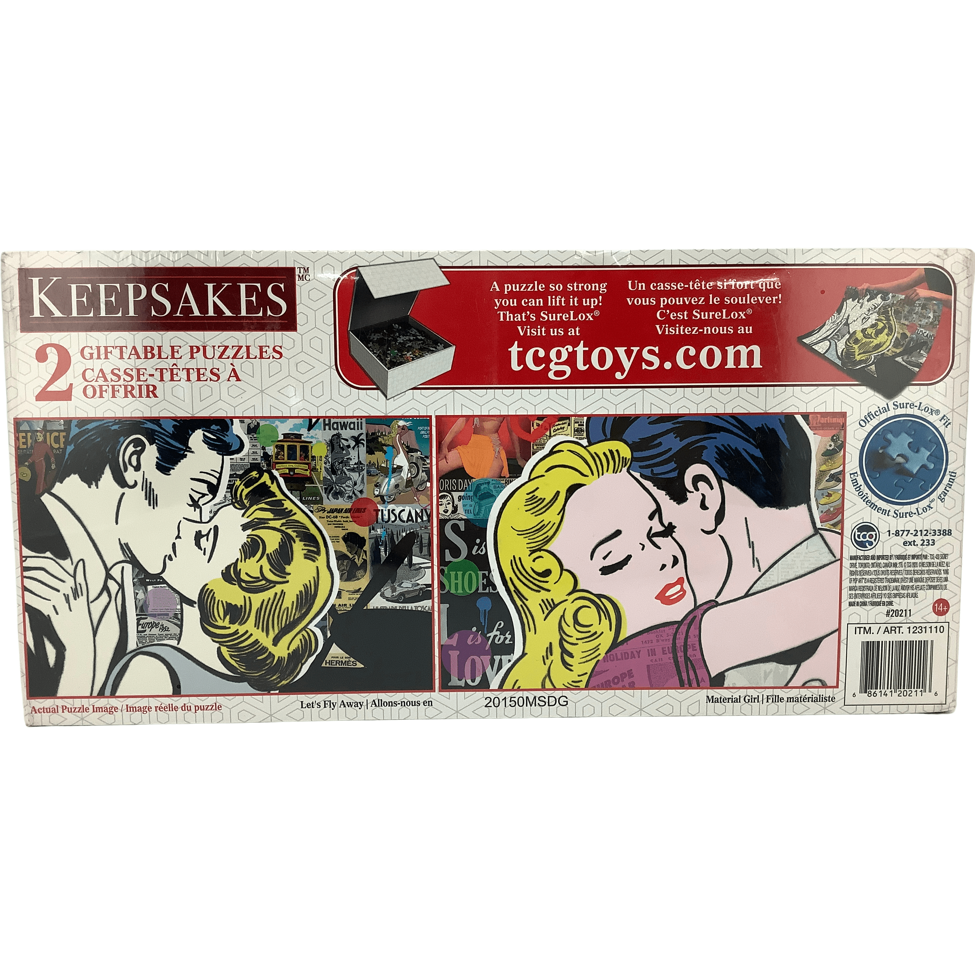 Keepsakes Pop Art Puzzles / 500 Piece / 2 Pack / Giftable Puzzles