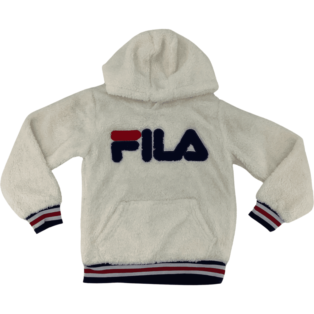 Fila Girl’s White Fuzzy Hoodie / Various Sizes