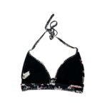 Sunseeker Women's Black Floral Triangle Bikini Top 03