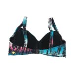Sunseeker Women's Black with Blue & Pink Bathing Suit Top : Size 8D1