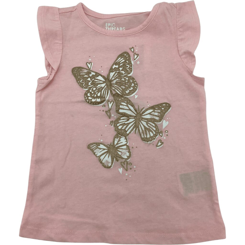 Epic Threads Girl’s Sleeveless Shirt / Pink / Butterflies / Kid’s