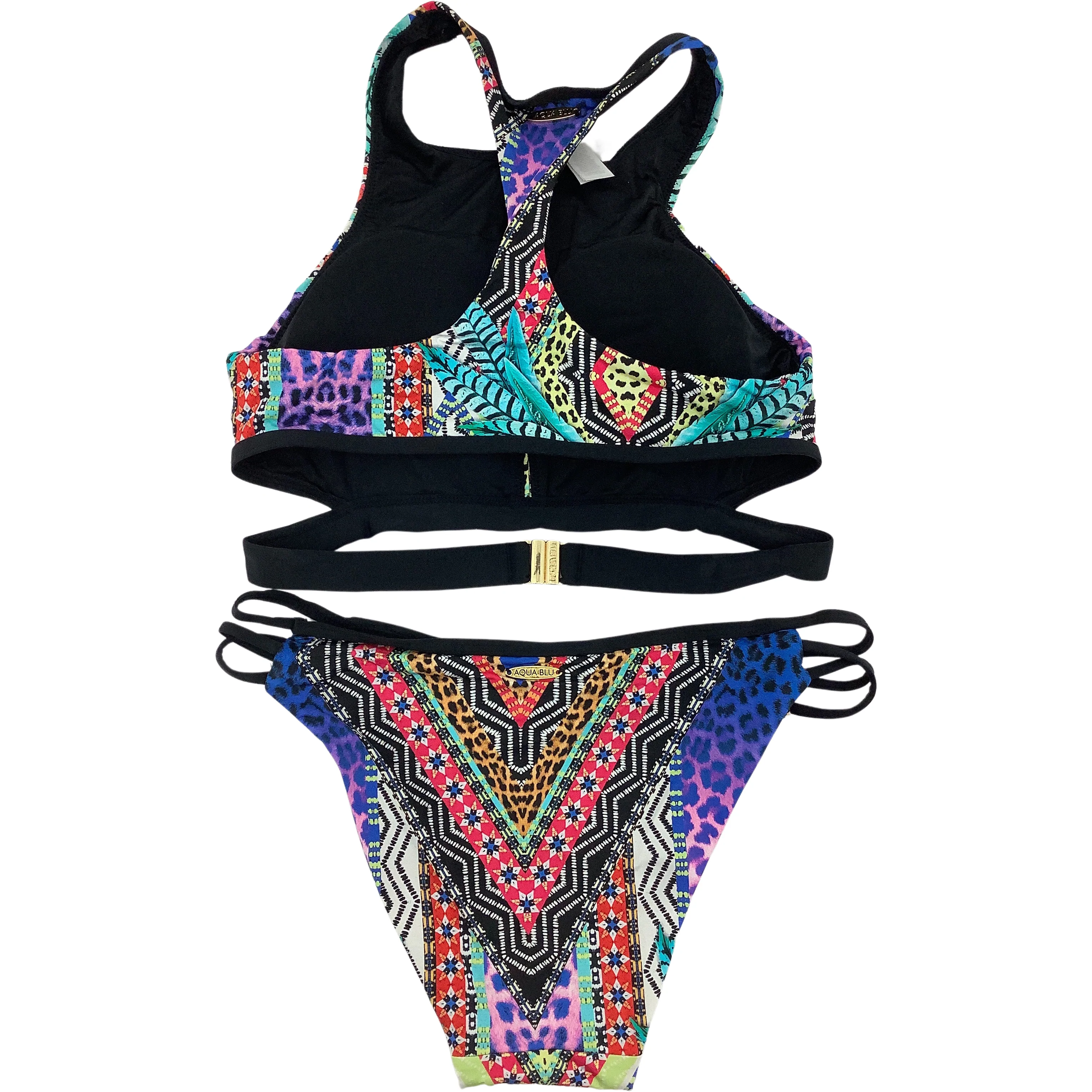 Aqua Blu Women's Bathing Suit / Bikini Style Swim Suit / Aztec Pattern / Various Sizes