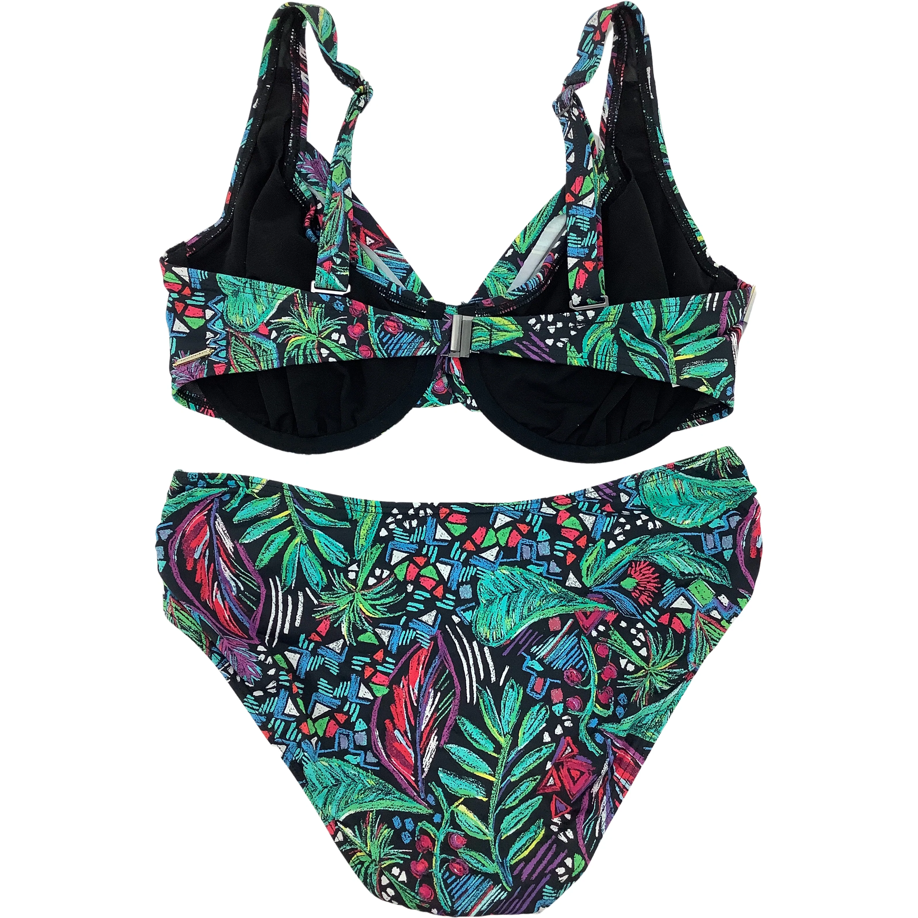 Sunseeker Women's Bathing Suit / Bikini Style Swim Suit / Multicolour / Size 12