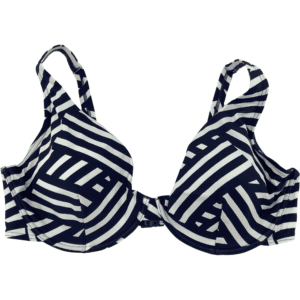 Naturana Women's Bathing Suit / Bikini Style Swim Suit / Blue and White / Size 14D