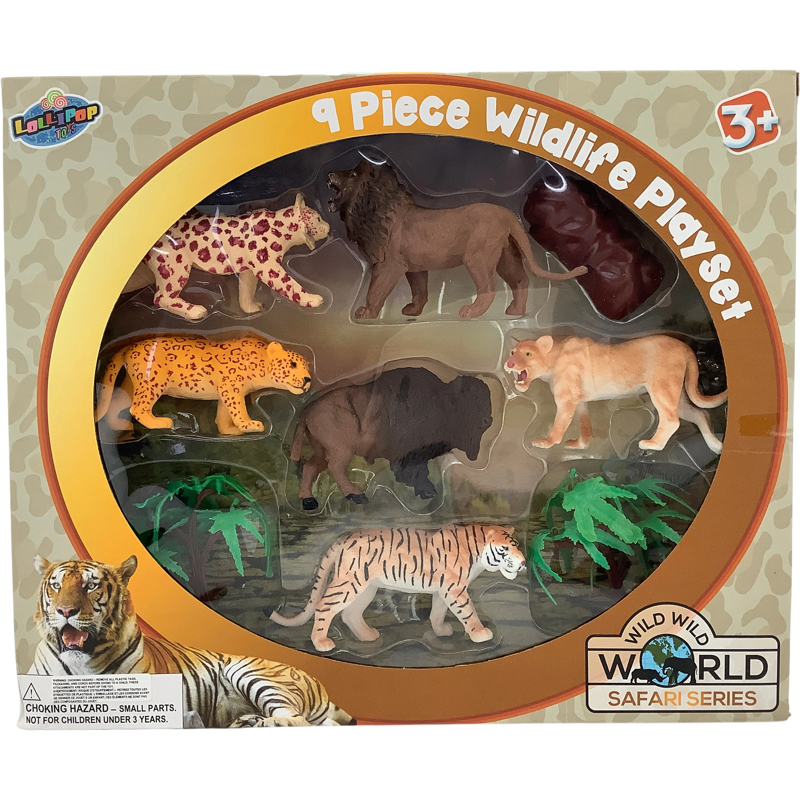 Wild Wild World Safari Figurines / Jungle Animals / Animal Toys / 9 Piece Set **DEALS**