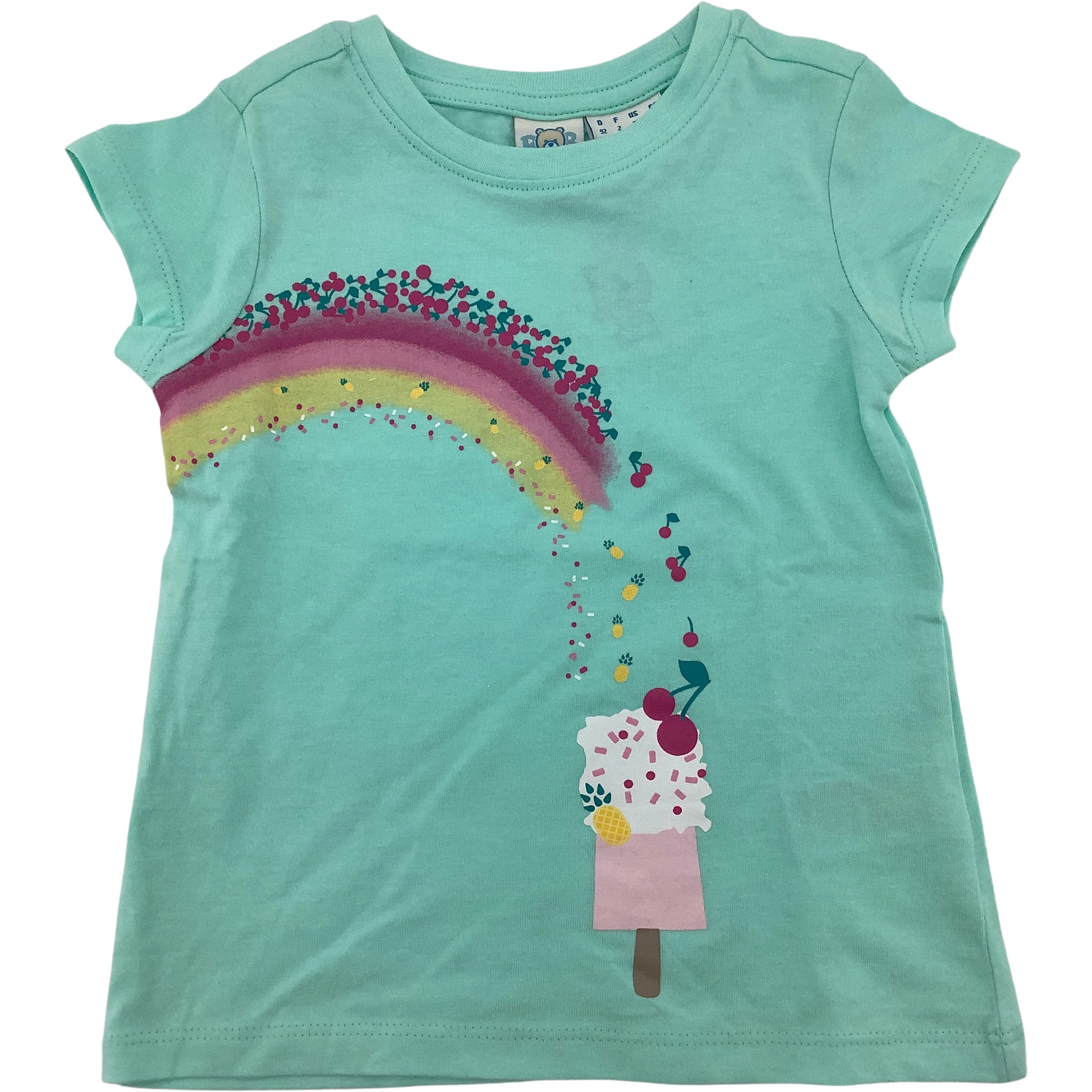 Bob Girl's T-Shirt / Mint / Kid's Summer Clothes / Size 2T