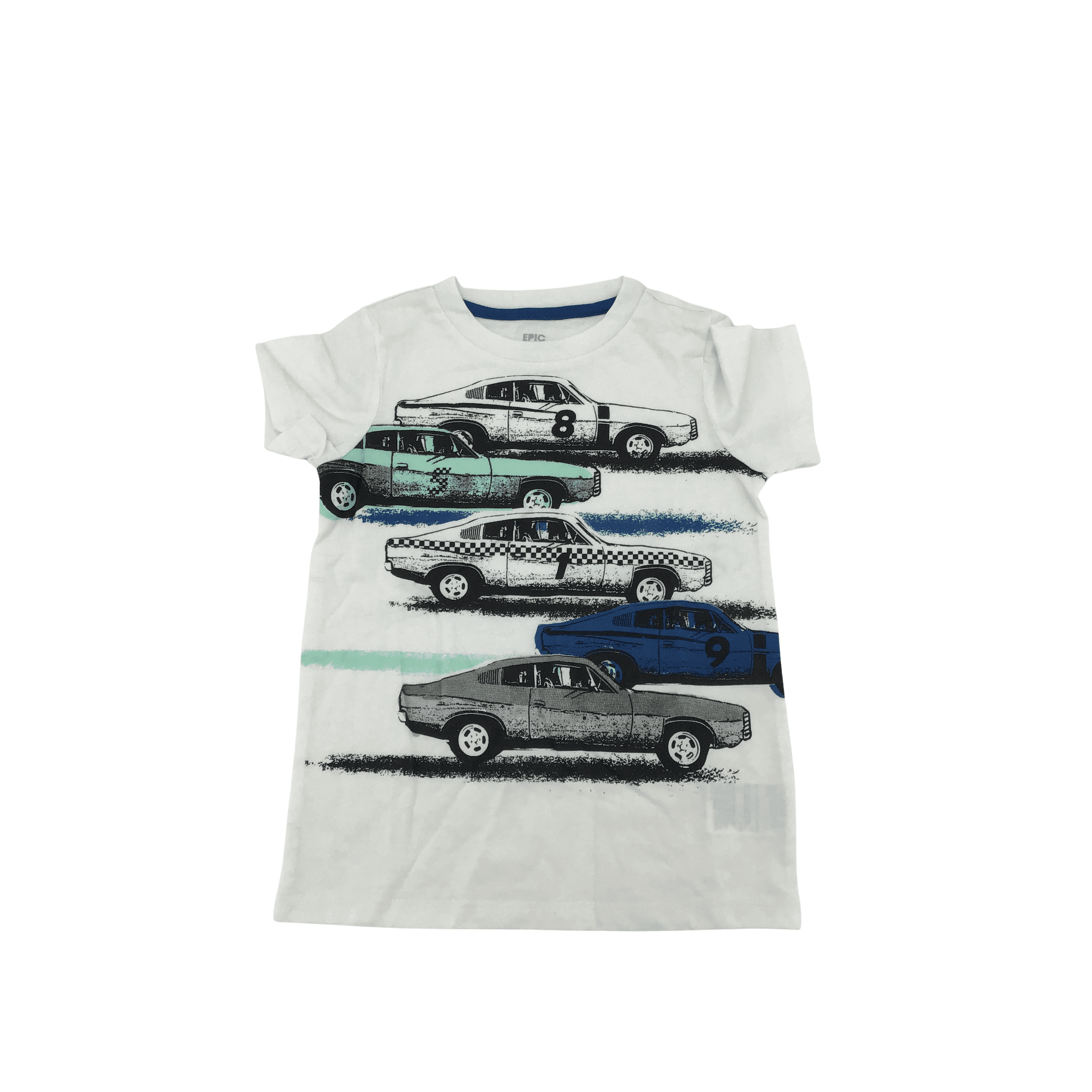 Epic Threads Boy's T-Shirt: White with Cars / Various Sizes
