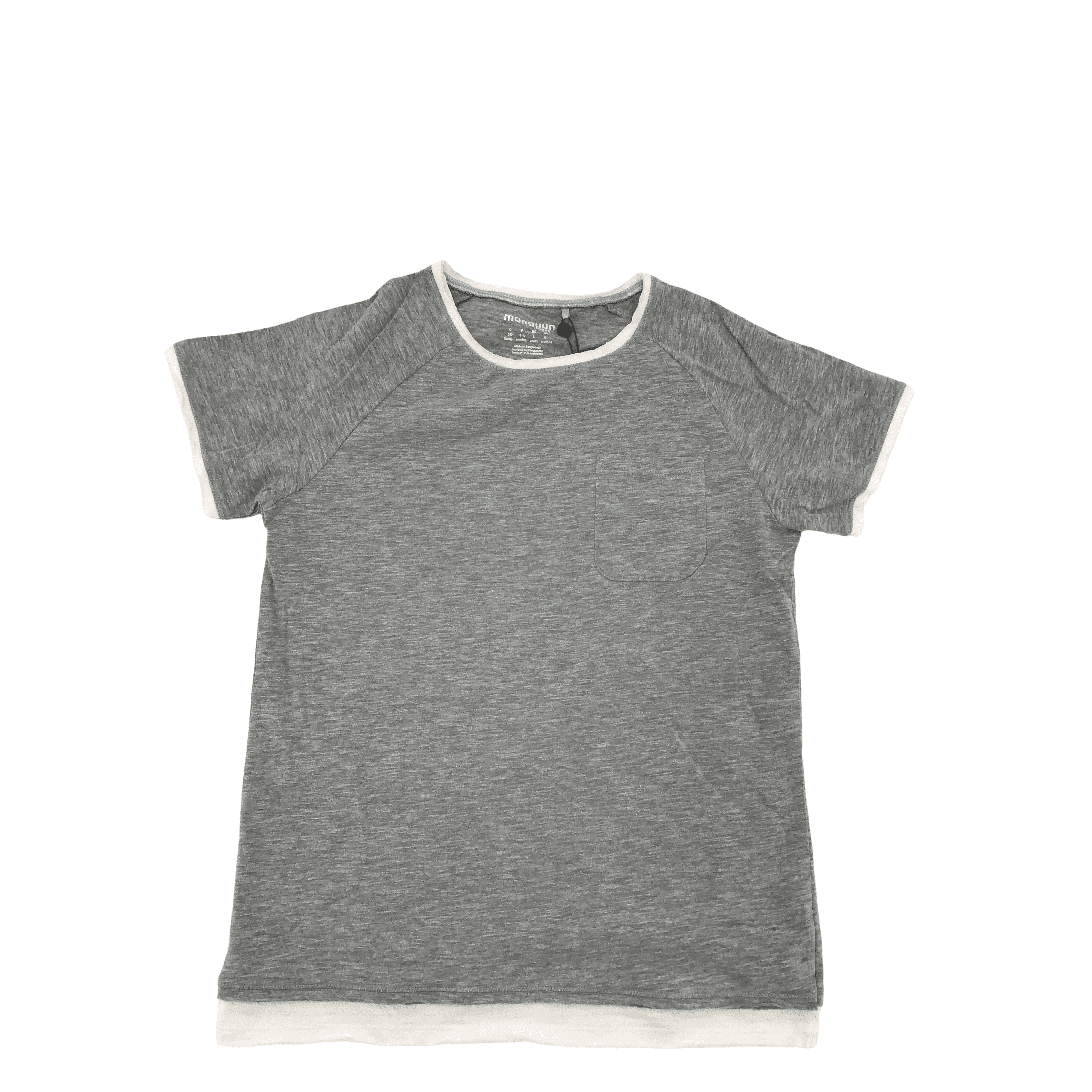 Manguun Children's T-Shirt / Light Grey / Kid's Summer Clothes / Various Sizes