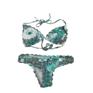 Sunseeker Women's Bathing Suit: Bikini/ Green / Floral / 10 B/C