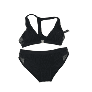 Aqua Blu Women's Bathing Suit: Bikini/ 2 Piece/ Black/ Lace/ Size 8