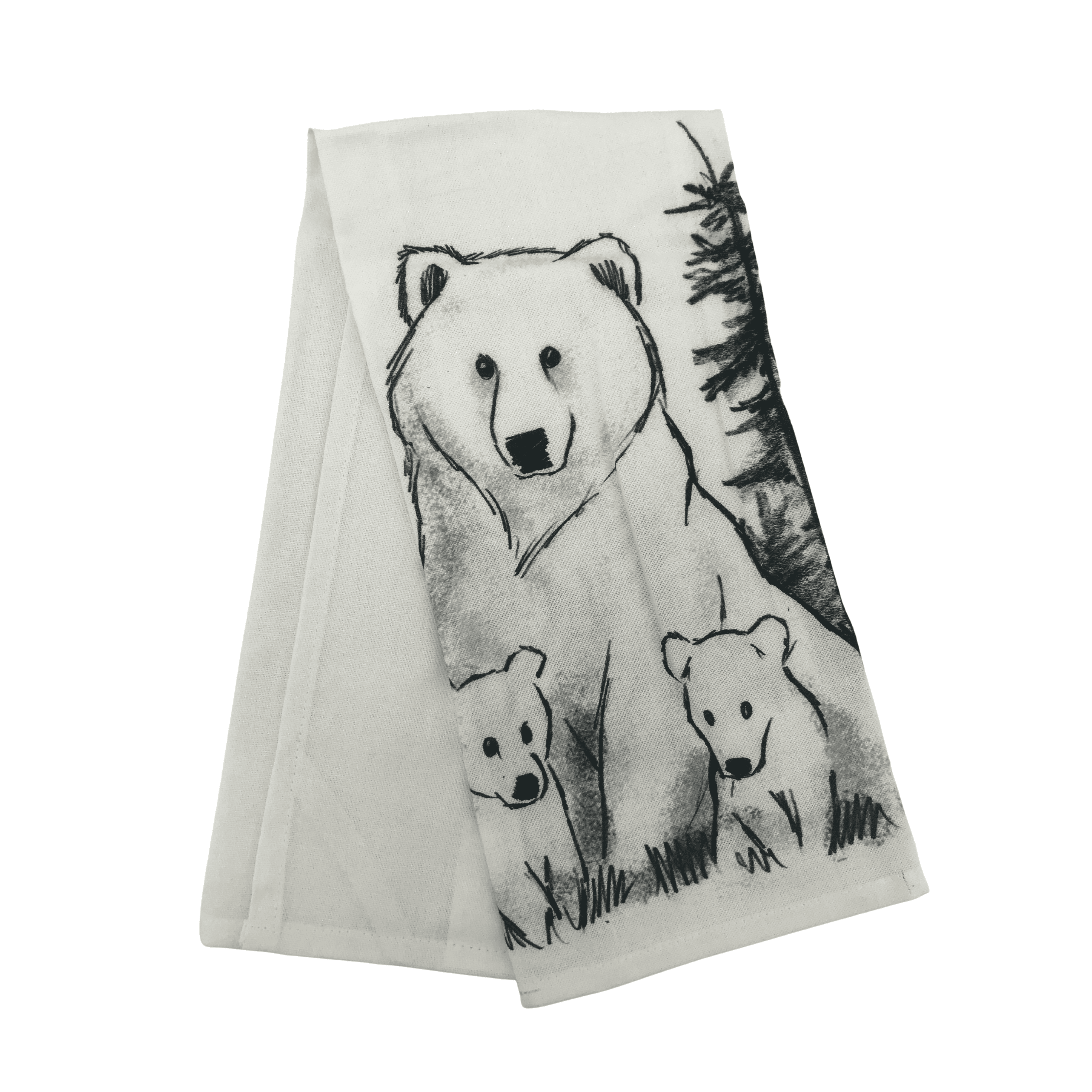 Kitchen Decorative Tea Towels: Great Outdoor Themed / Canadian Animals / Sketched Art