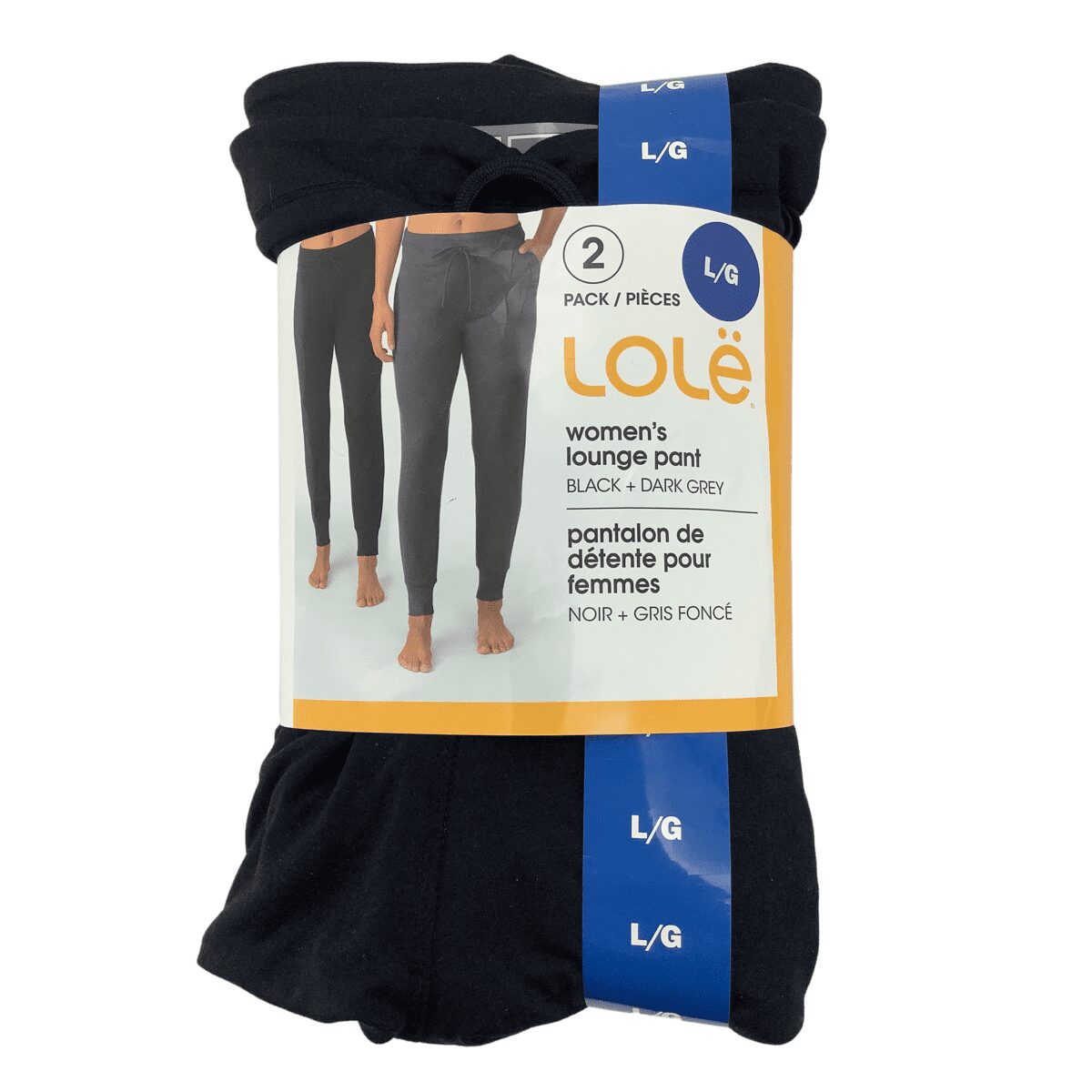 Lolë Women’s 2 Pack of Black & Dark Grey Lounge Pants / Various Sizes
