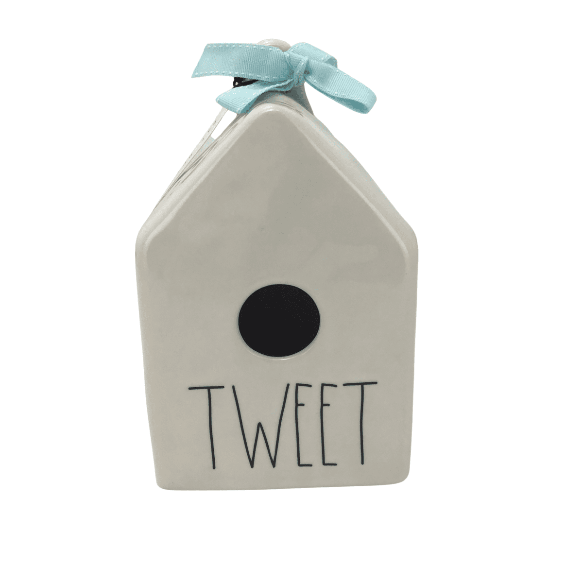 Rae Dunn Tweet ceramic Birdhouse Home Accent_01