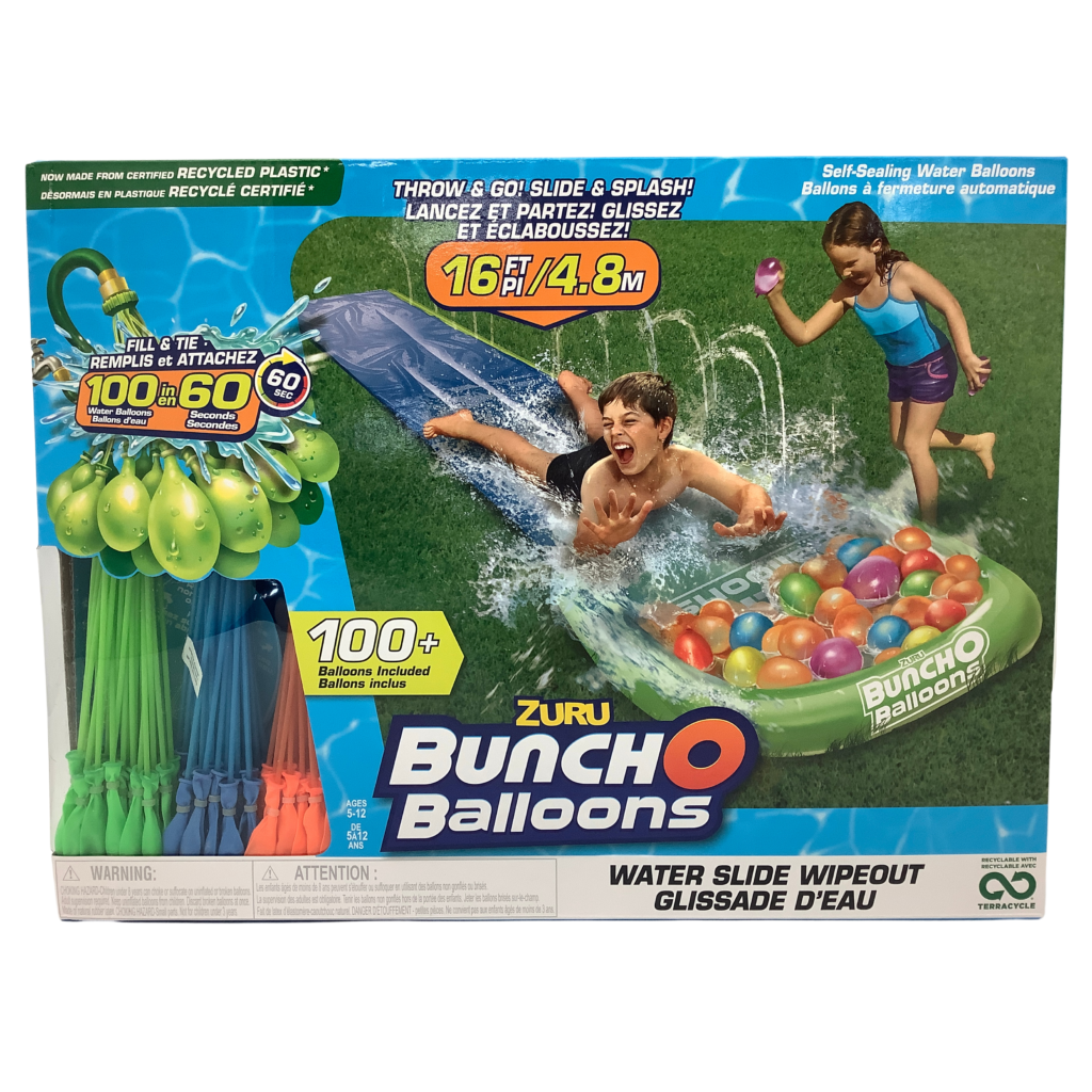 Zuru Bunch O Balloons Water Slide Wipeout / Water Balloons / Water Slide / Backyard Water Toy