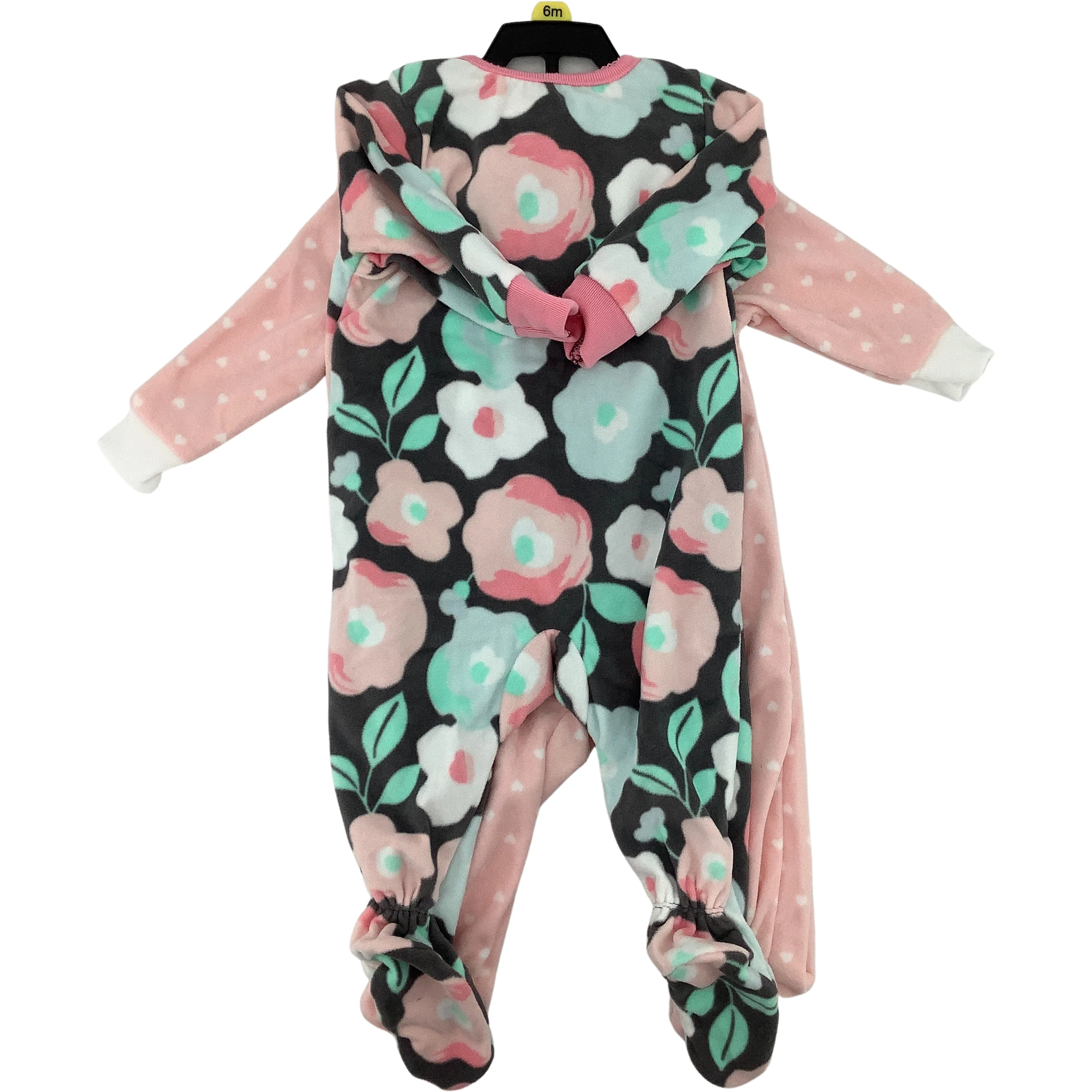 Carter's Infant Girl's One Piece Sleeper / 2 Piece Set / Infant Pyjamas / Size 6 Months **No Tags**
