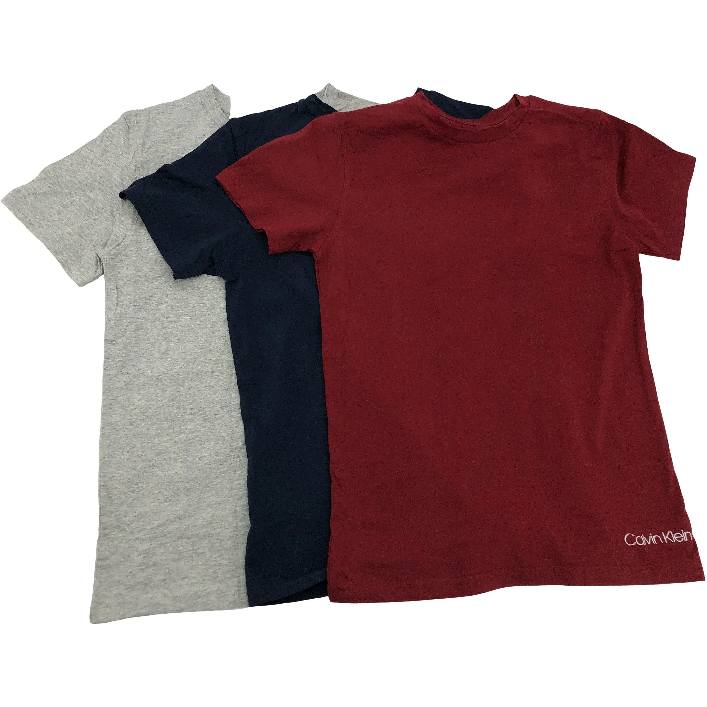 Calvin Klein Boys T-Shirts / 3 Pack / Wine, Grey, Navy / Various Sizes