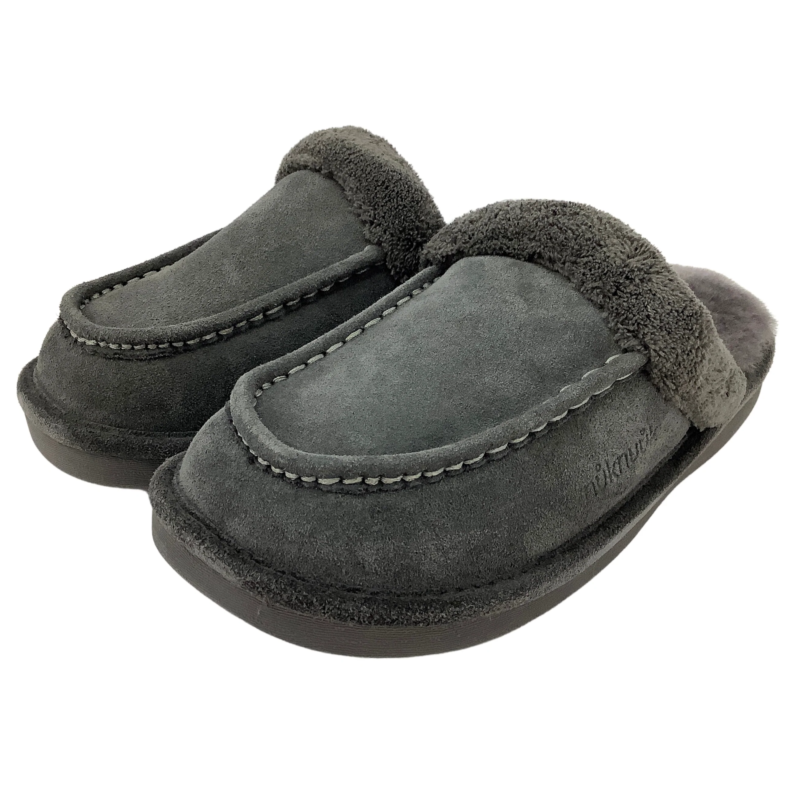 NukNuuk Men's Slippers:  Leather / Grey / Various Sizes